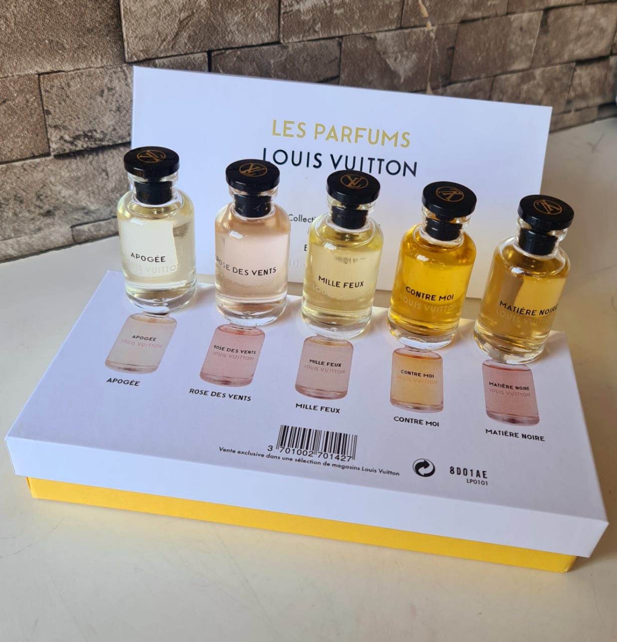 Louis Vuitton Set 7 Miniature Perfume 10 ml Rose Des Vents Le Jour Se Lève